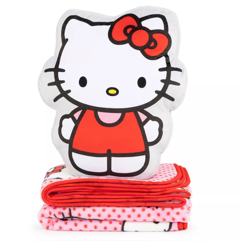 NWT Hello Kitty Pillow and Throw Set, "40 x 50"